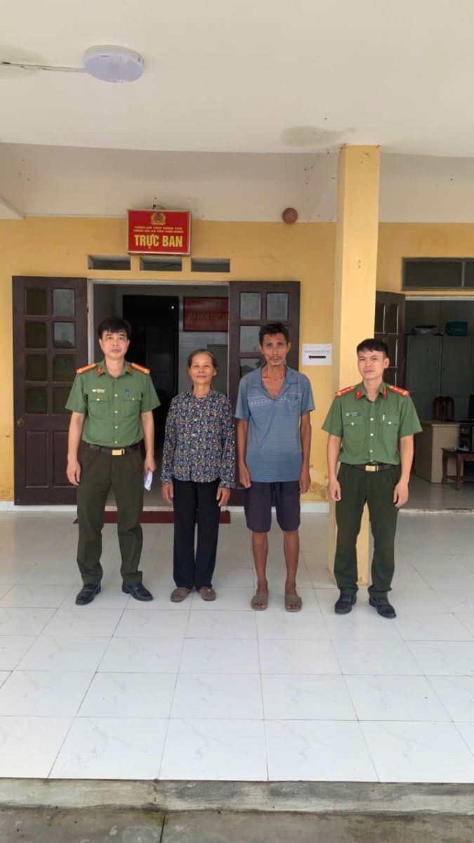 Công an xã Tây Thái Ninh nhanh chóng xác minh giúp gia đình tìm được người thân đi lạc