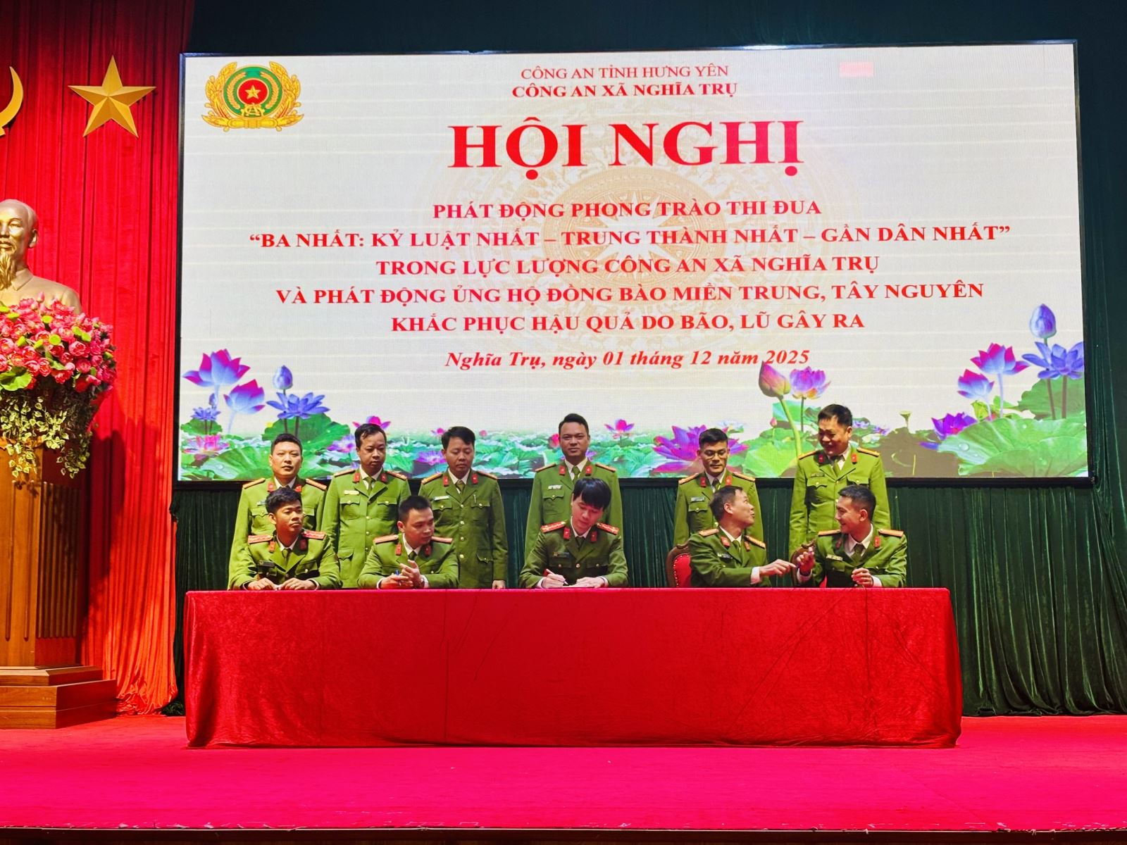 CÔNG AN XÃ NGHĨA TRỤ: phát động phong trào thi đua 