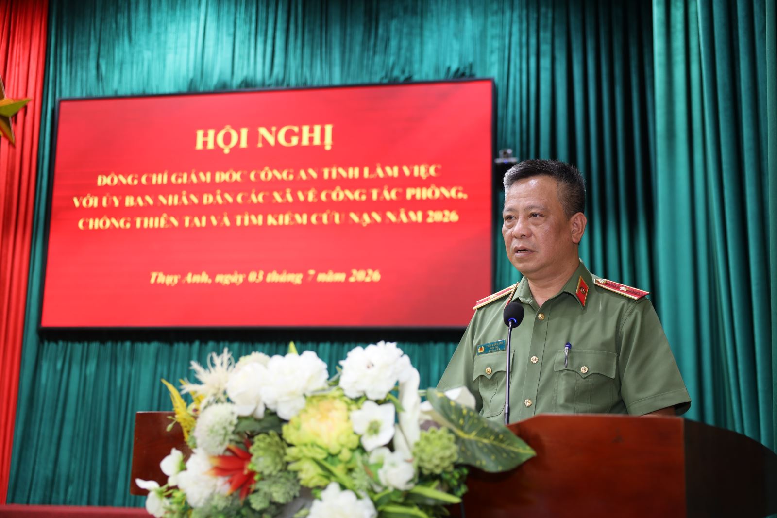 Thiếu tướng Trần Xuân Ánh kiểm tra công tác phòng, chống thiên tai, tìm kiếm cứu nạn tại các xã duyên giang