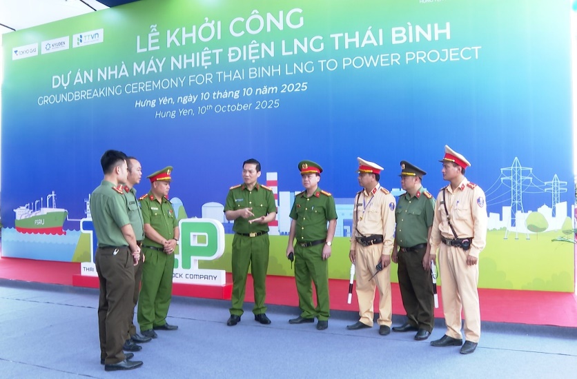 Bảo đảm tuyệt đối an ninh, an toàn Lễ khởi công Dự án Nhà máy Nhiệt điện LNG Thái Bình và Lễ khánh thành Dự án đầu tư xây dựng tuyến đường bộ ven biển