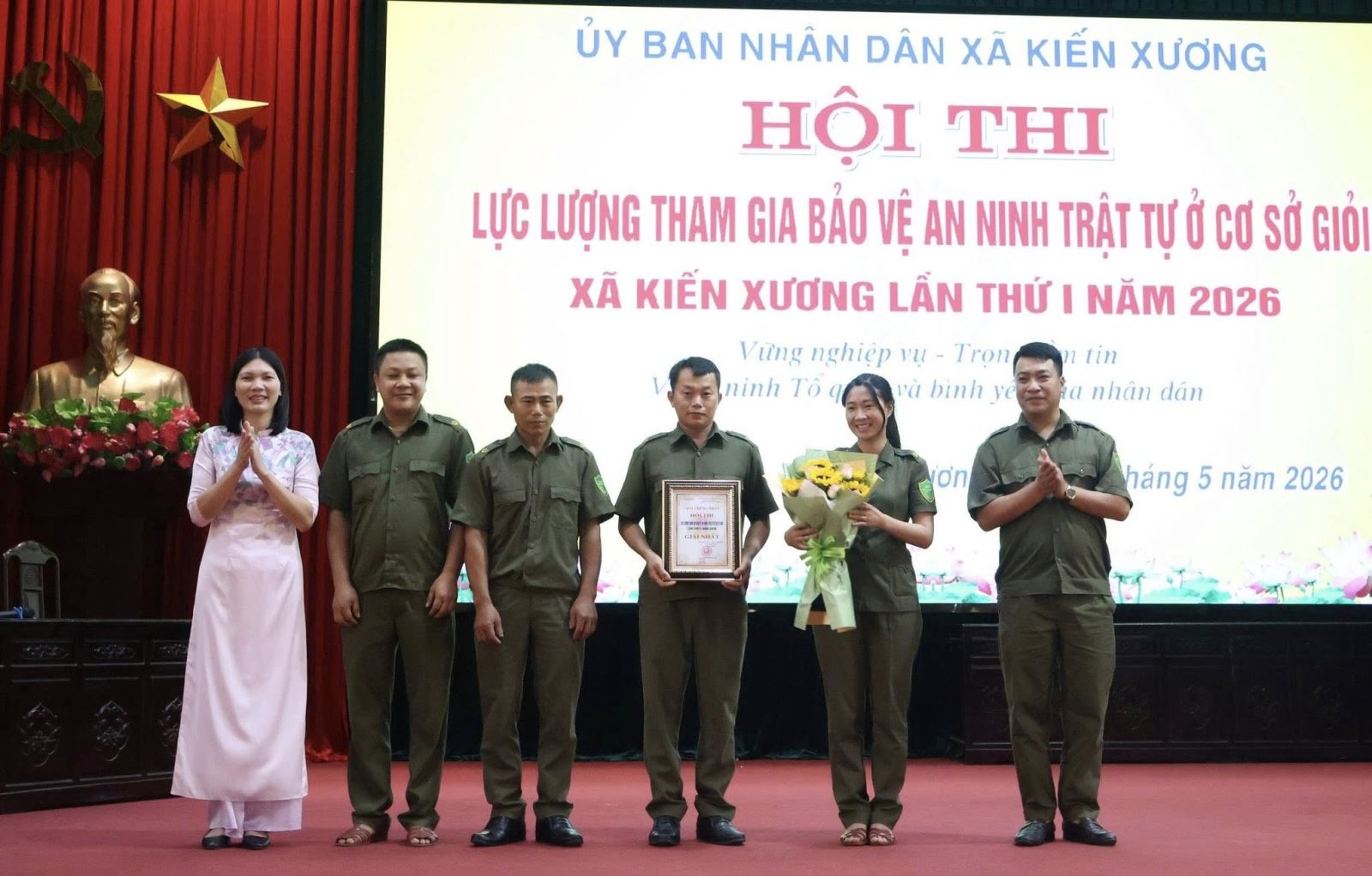 Công an xã Kiến Xương tham mưu UBND xã tổ chức thành công Hội thi “Lực lượng tham gia bảo vệ an ninh, trật tự ở cơ sở giỏi” lần thứ I năm 2026