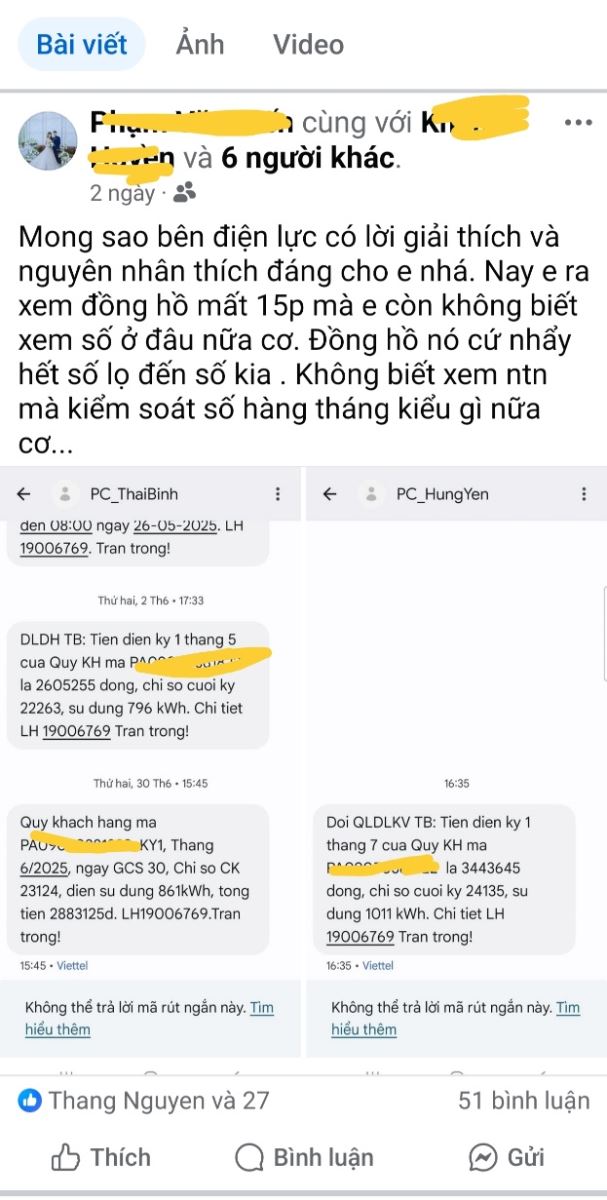 Công an tỉnh Hưng Yên khuyến cáo người dân cảnh giác khi đăng tải các hình ảnh hóa đơn, thông báo tiền điện hàng tháng trên không gian mạng