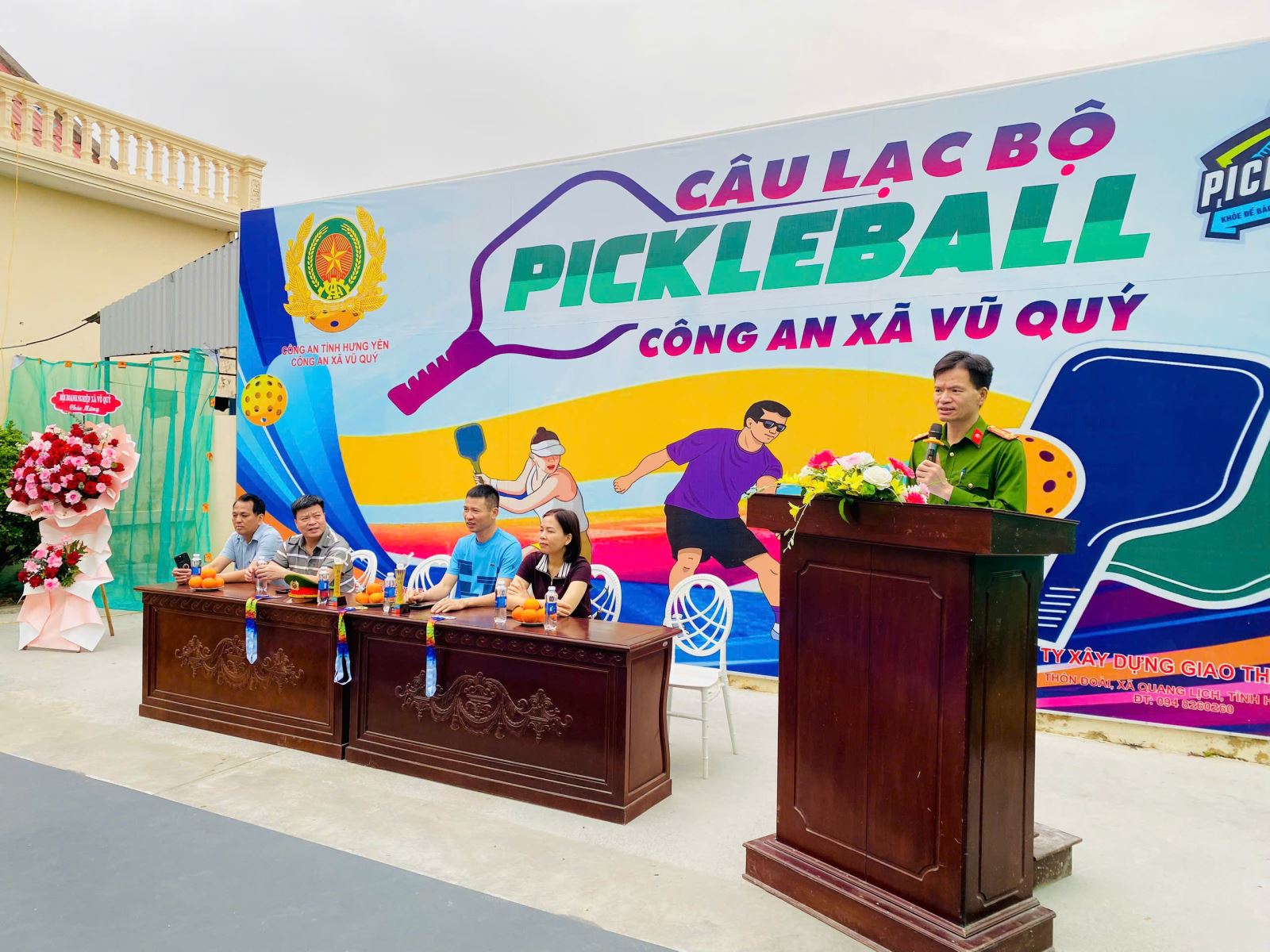 Công an xã Vũ Quý tổ chức Giải thi đấu Pickleball mở rộng chào mừng các ngày lễ lớn