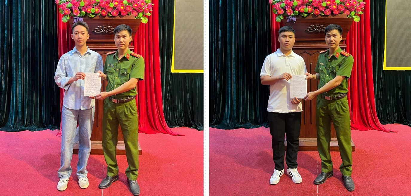 Thanh niên phường Mỹ Hào tình nguyện nhập ngũ, sẵn sàng cống hiến.