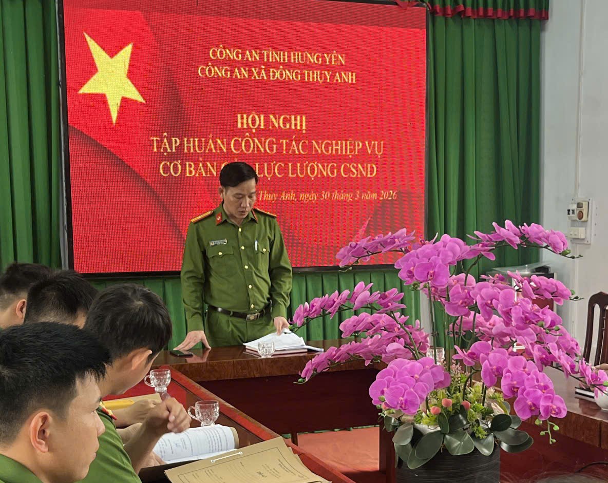 Công an xã Đông Thụy Anh - Nâng cao chất lượng công tác nghiệp vụ cơ bản, đáp ứng yêu cầu bảo đảm an ninh, trật tự tại cơ sở