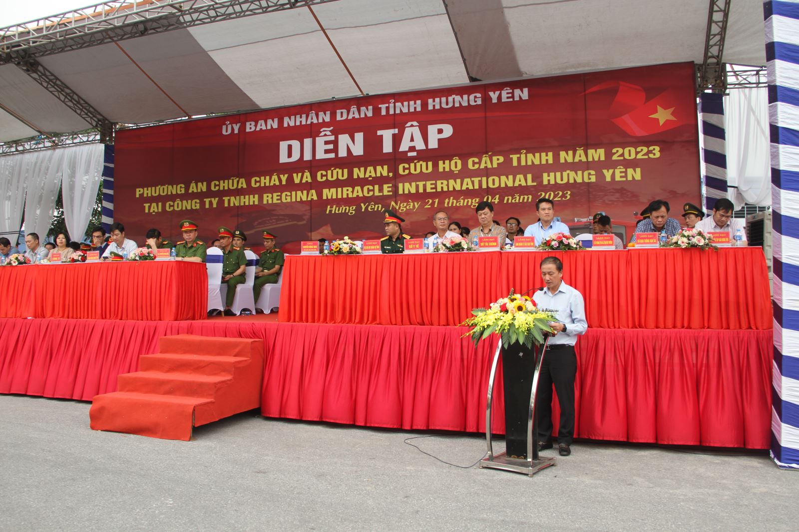 Diễn tập phương án chữa cháy và cứu nạn cứu hộ cấp tỉnh năm 2023