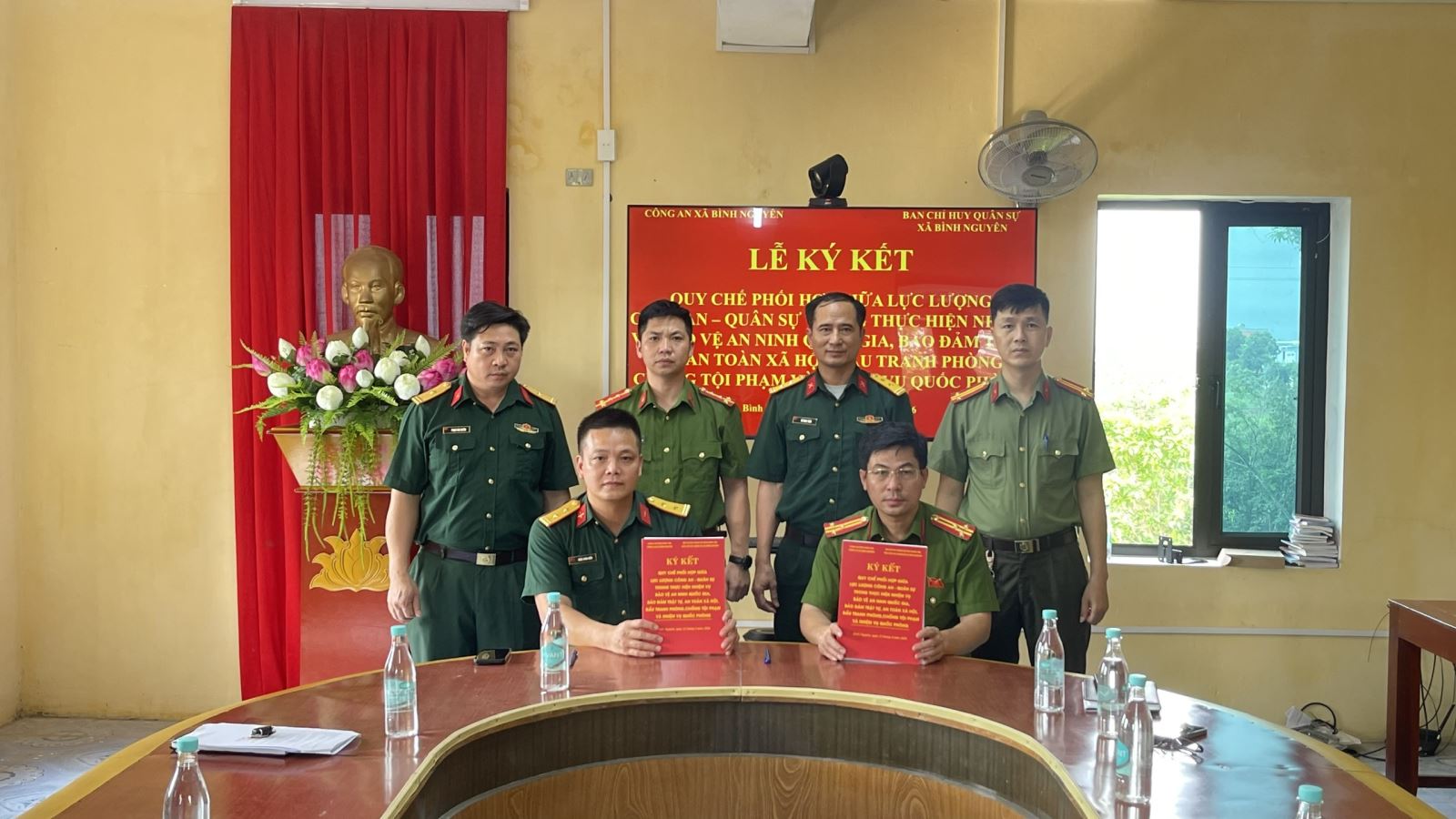 Công an xã Bình Nguyên: Tổ chức Lễ ký kết Quy chế và Kế hoạch phối hợp công tác bảo đảm an ninh, trật tự