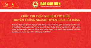 Cuộc thi trắc nghiệm trực tuyến tìm hiểu về truyền thống ngành Tuyên giáo của Đảng