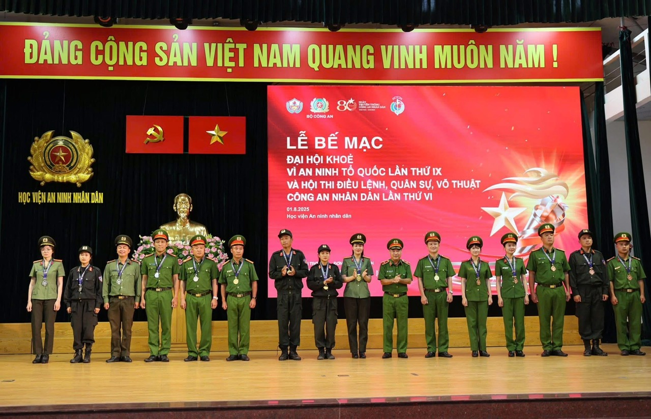 Công an tỉnh Hưng Yên đạt nhiều thành tích tại Đại hội khỏe 