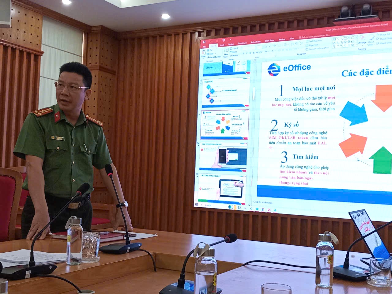 Phòng Tham mưu Công an tỉnh tổ chức tập huấn phần mềm Eoffice thúc đẩy công tác chuyển đổi số, nâng cao hiệu quả công tác Công an