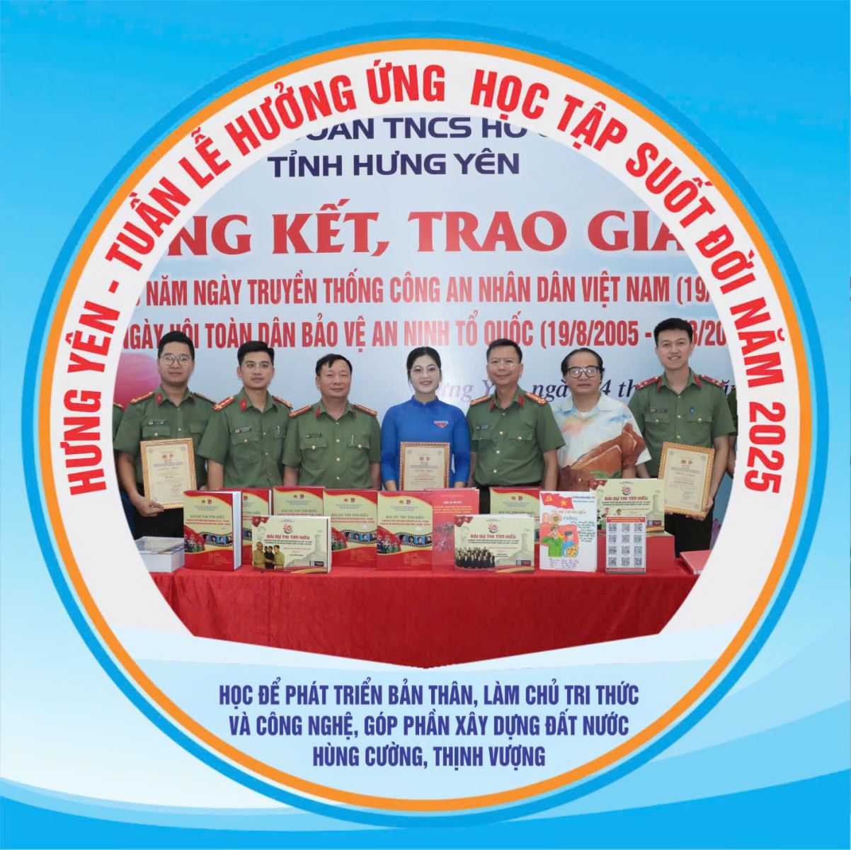Tuổi trẻ Công an tỉnh hưởng ứng thay khung hình Tuần lễ hưởng ứng học tập suốt đời năm 2025