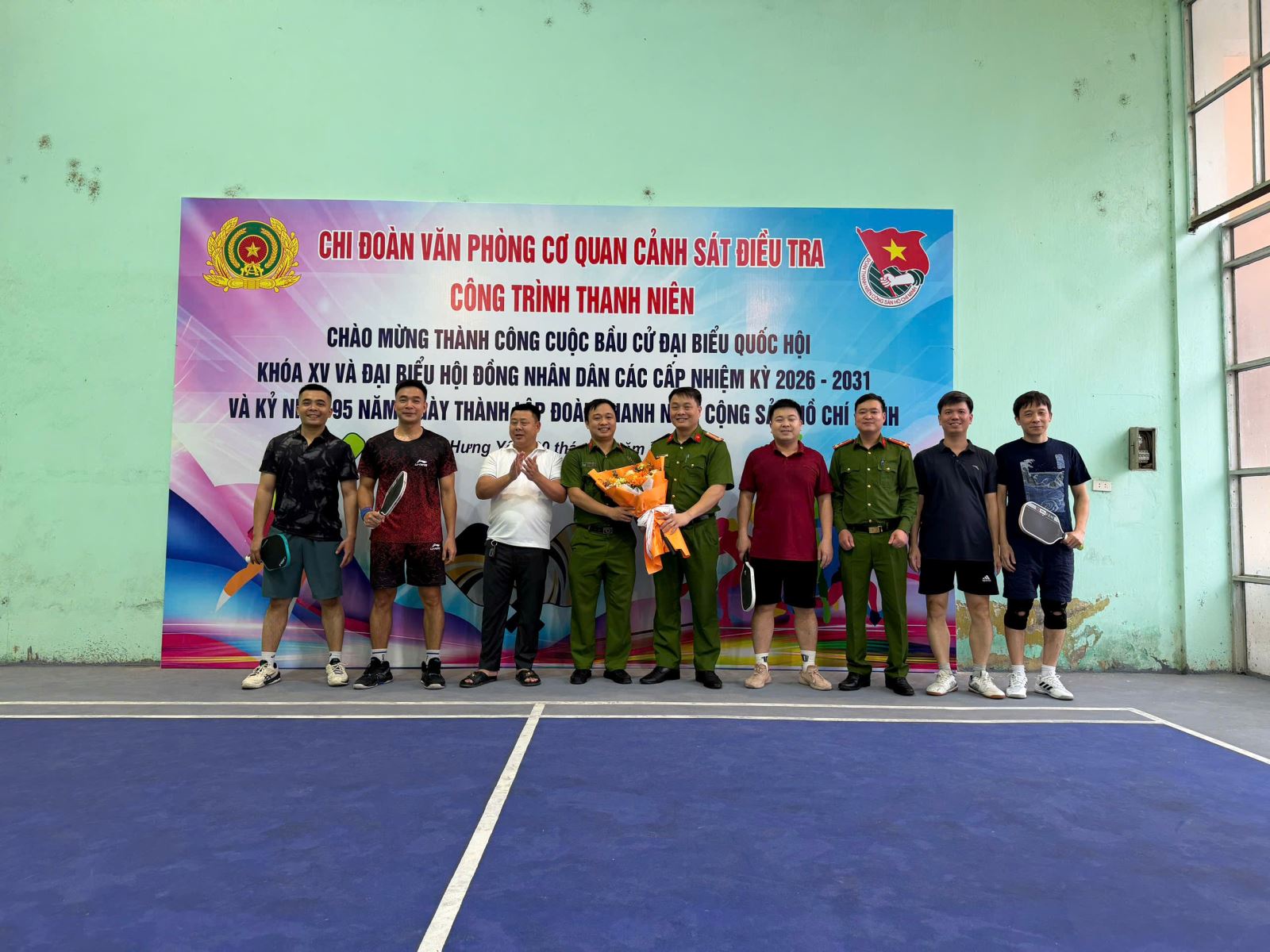 Chi đoàn Văn phòng Cơ quan CSĐT Công an tỉnh Hưng Yên ra mắt công trình thanh niên “Sân Pickleball