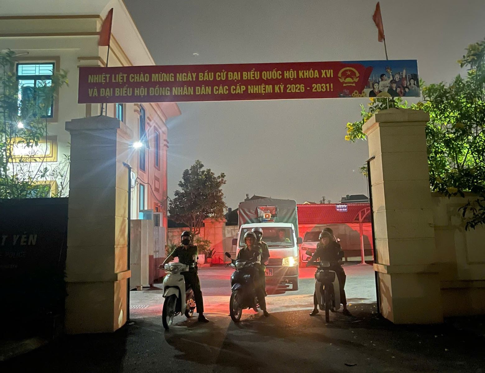 Công an xã Việt Yên tăng cường tuần tra đêm, giữ vững an ninh, trật tự từ cơ sở