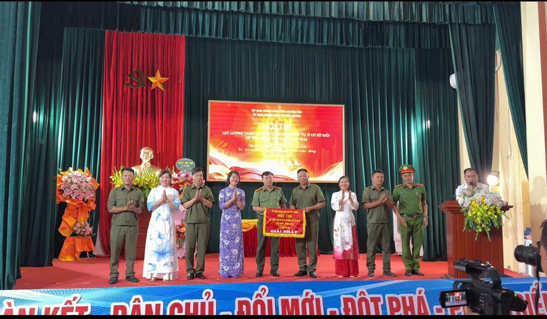 Công an xã Tiên Hưng tham mưu UBND xã tổ chức thành công hội thi lực lượng tham gia bảo vệ ANTT tại cơ sở giỏi lần I năm 2026