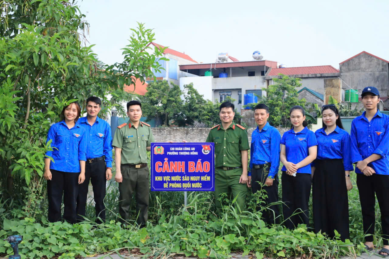 Công an phường Thượng Hồng chủ động triển khai các biện pháp phòng chống đuối nước trước mùa hè 2026