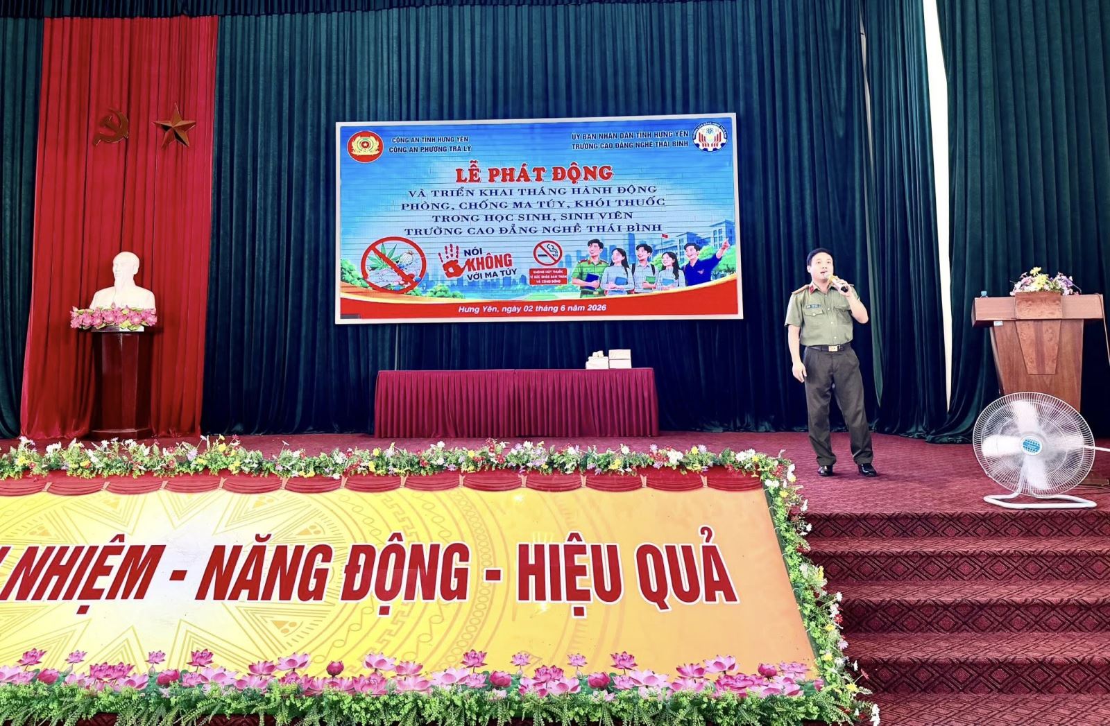 CÔNG AN PHƯỜNG TRÀ LÝ PHỐI HỢP TỔ CHỨC LỄ PHÁT ĐỘNG THÁNG HÀNH ĐỘNG PHÒNG, CHỐNG MA TÚY VÀ ĐẢM BẢO AN TOÀN TRÊN KHÔNG GIAN MẠNG NĂM 2026