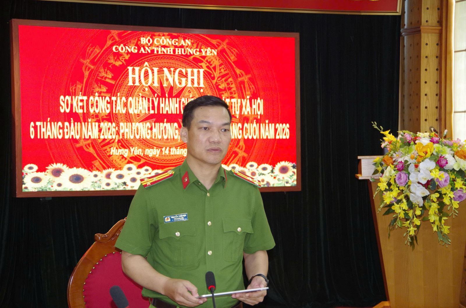 Công an tỉnh Hưng Yên tổ chức Hội nghị trực tuyến sơ kết công tác Quản lý hành chính về trật tự xã hội 6 tháng đầu năm, triển khai nhiệm vụ công tác 6 tháng cuối năm 2026