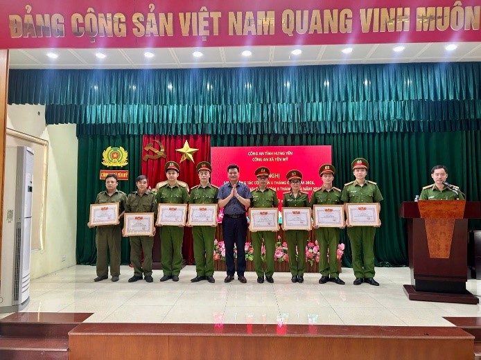 Công an xã Yên Mỹ tổ chức Hội nghị sơ kết công tác Công an 6 tháng đầu năm 2026