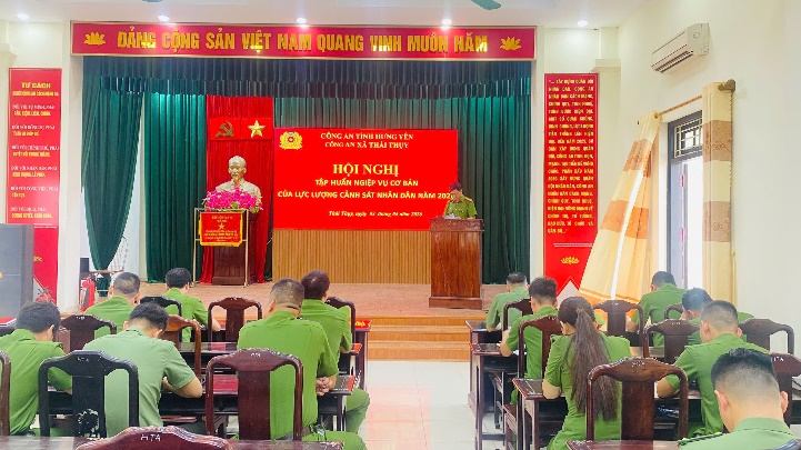 CÔNG AN XÃ THÁI THỤY TỔ CHỨC HỘI NGHỊ PHỔ BIẾN, QUÁN TRIỆT CÔNG TÁC NGHIỆP VỤ CƠ BẢN CỦA LỰC LƯỢNG CẢNH SÁT NHÂN DÂN NĂM 2026