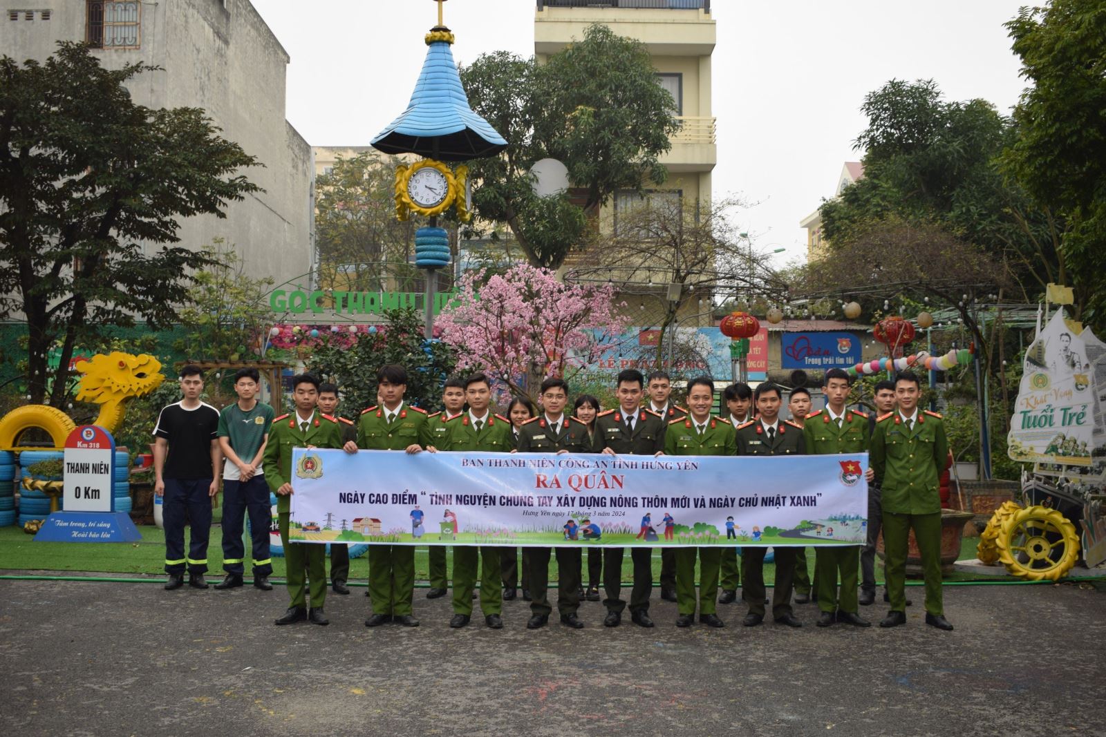 Tuổi trẻ Công an Hưng Yên: Tổ chức hoạt động Ngày Chủ nhật xanh